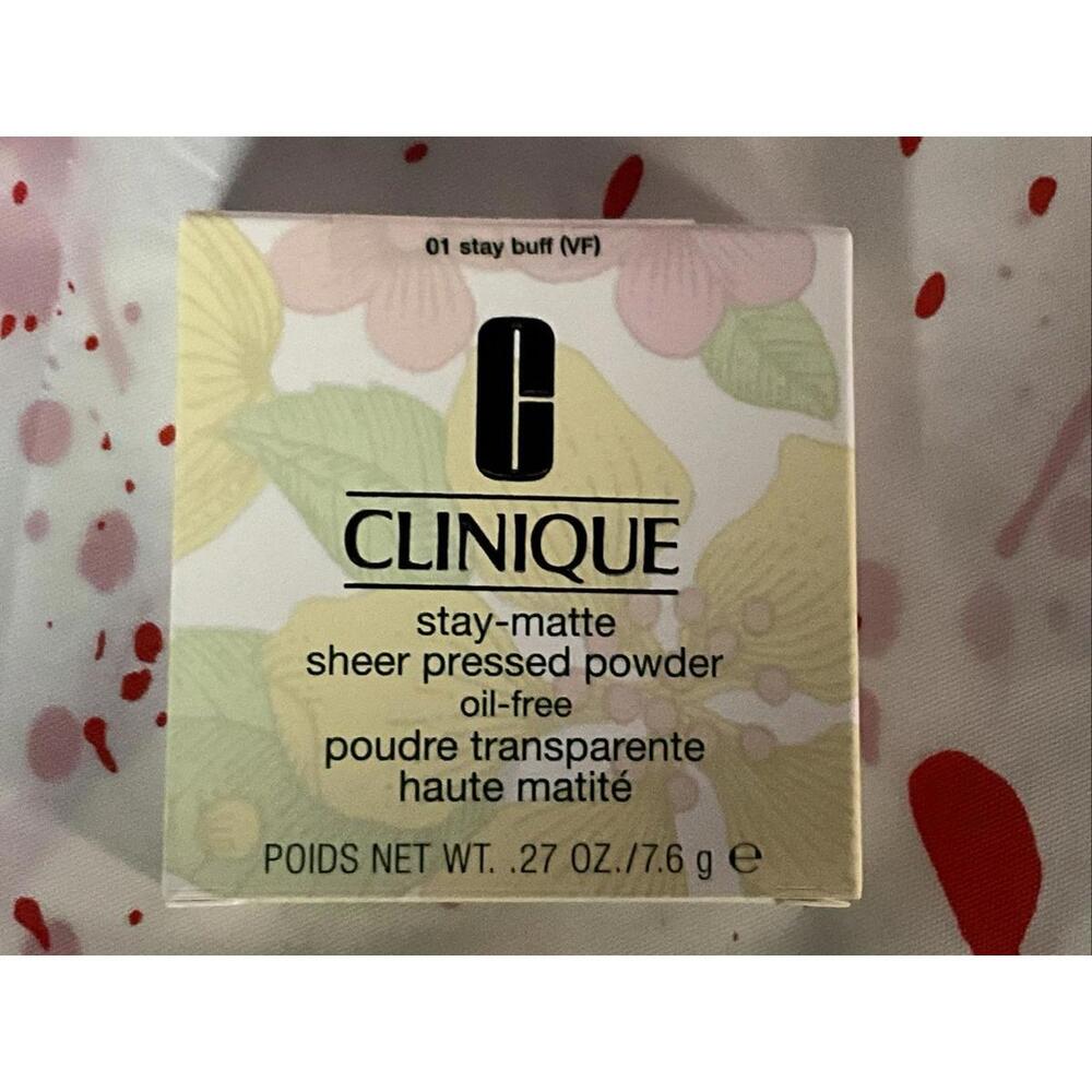 01 Stay Buff (VF), Clinique Stay-matte Sheer Pressed Powder,0.27oz/7.6g NIB